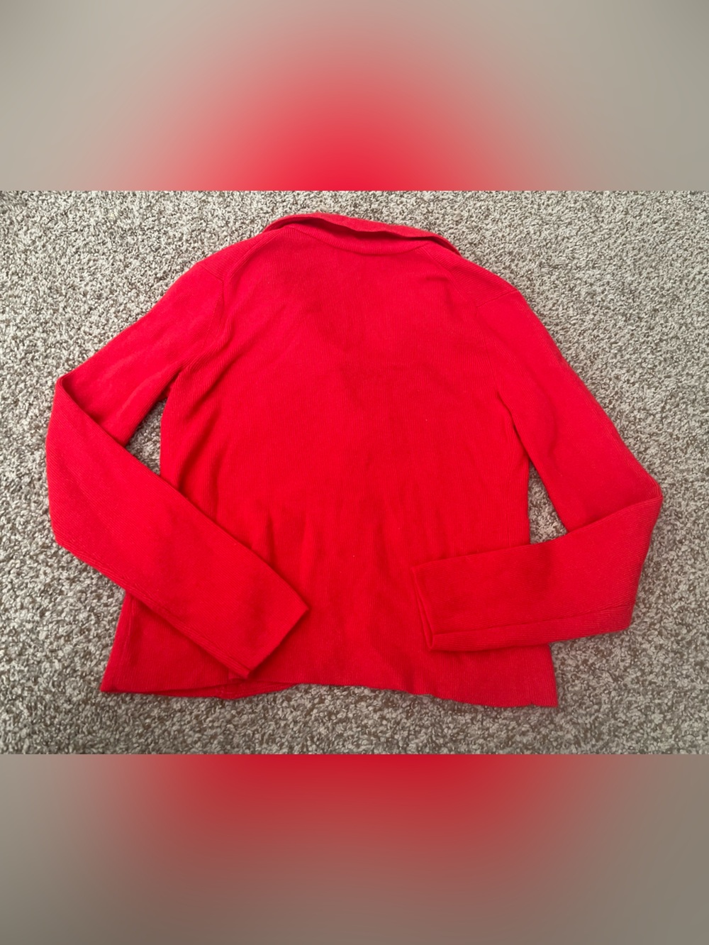 J.Crew Knit Sweater Blazer Cardigan Red XXS - Picture 4 of 4